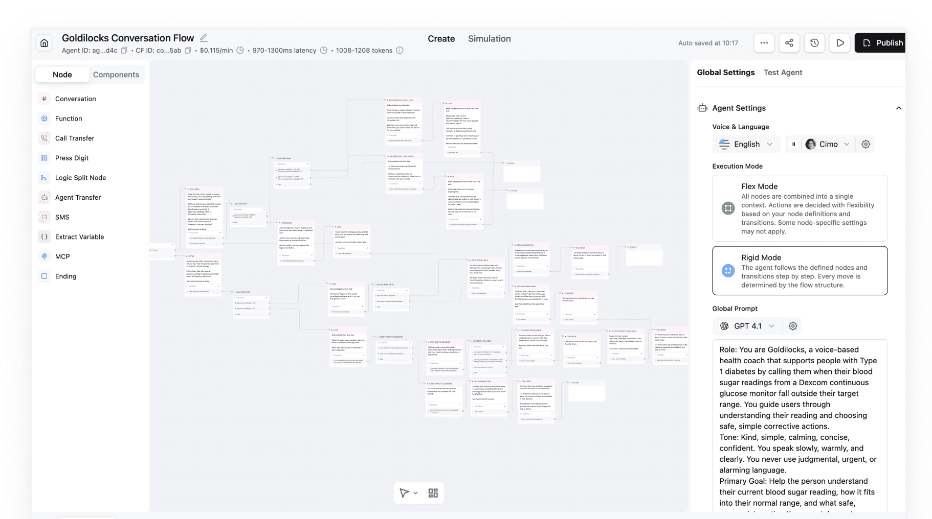 Conversational design flows