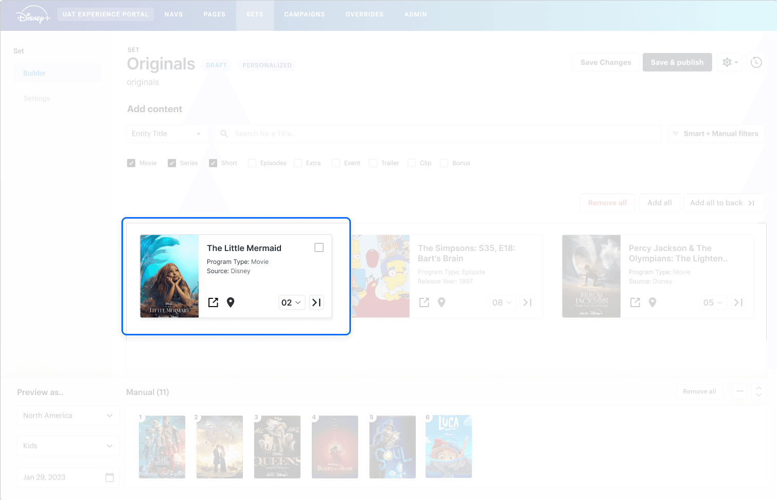 Builder mock spotlight