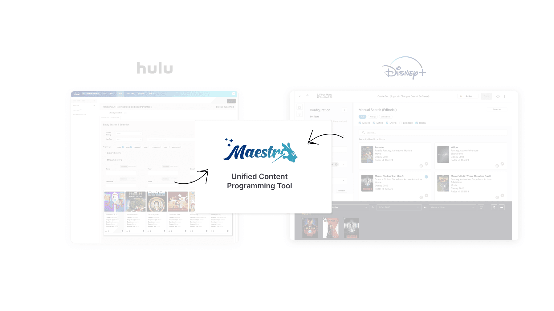 Maestro unified content programming tool
