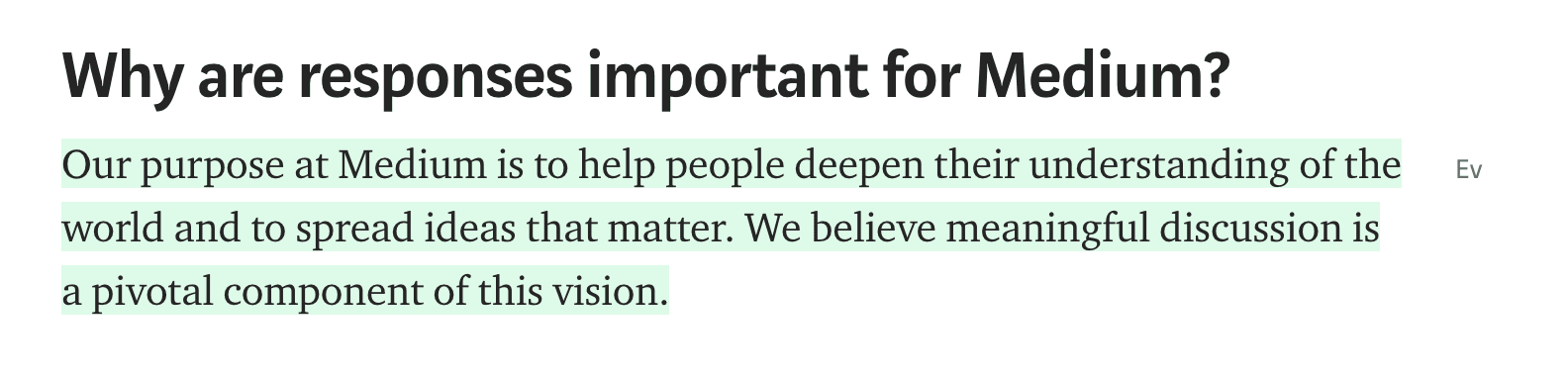 Why responses are important for Medium